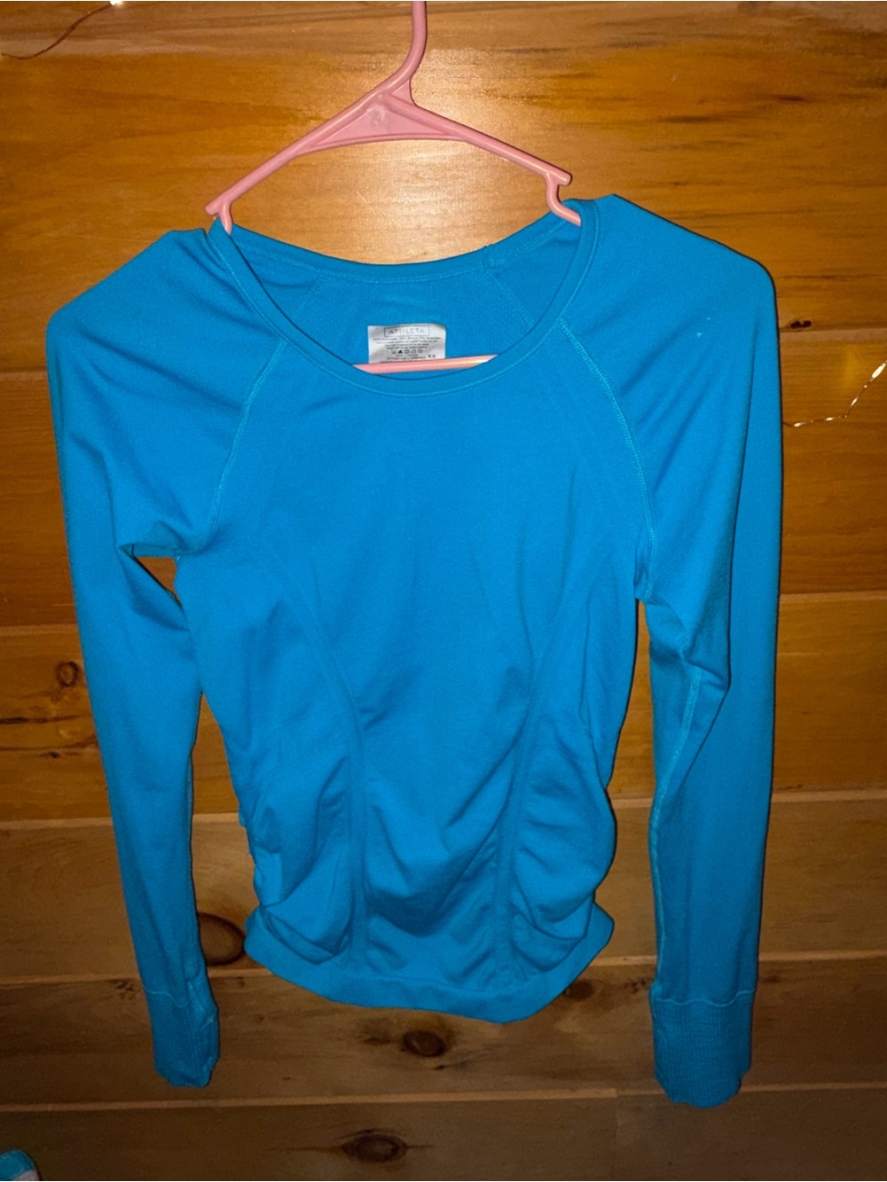 lululemon athletica Long Sleeve Tee in Bright Teal Blue